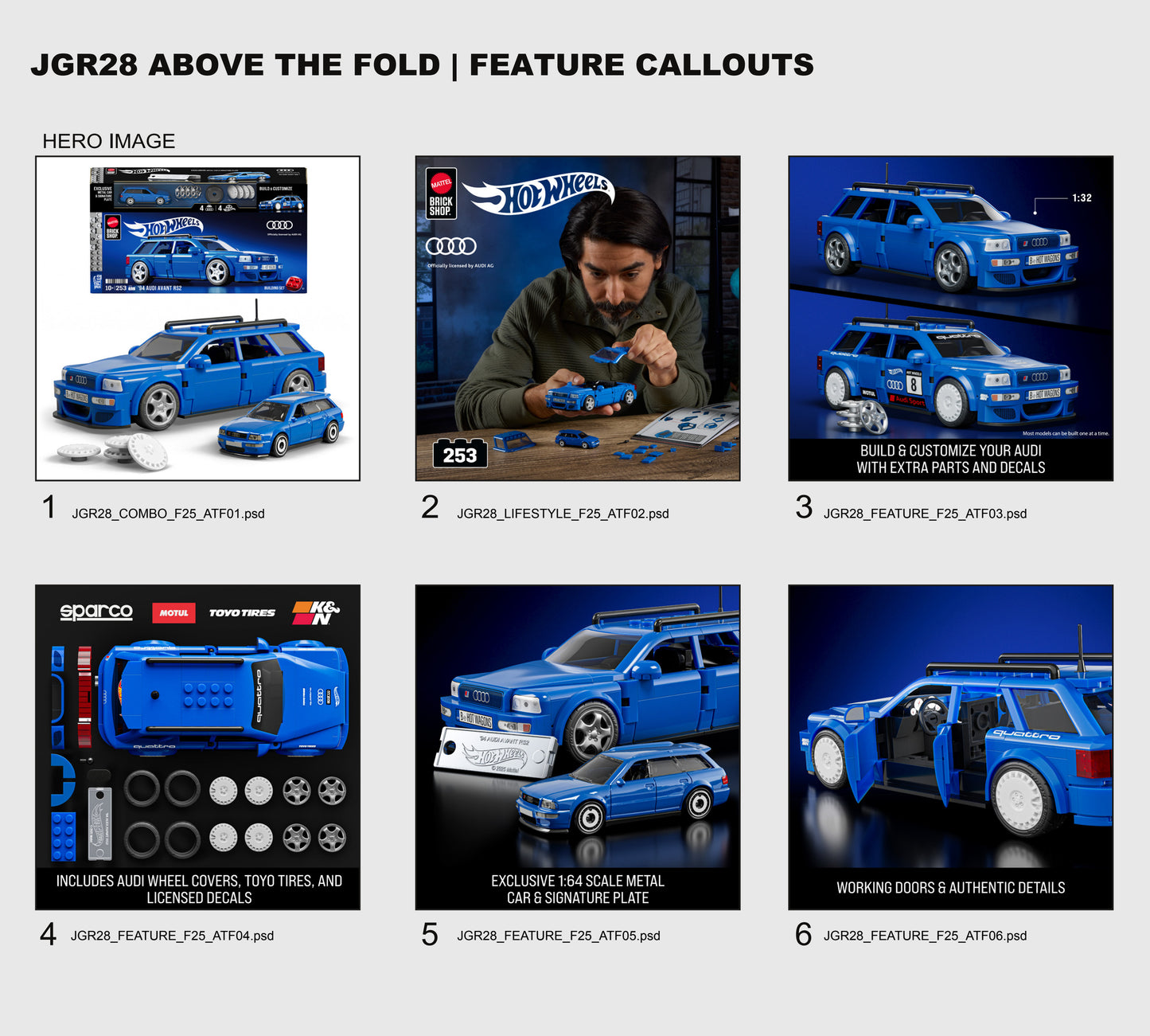 Mattel Brick Shop Hot Wheels ’94 Audi Avant RS2