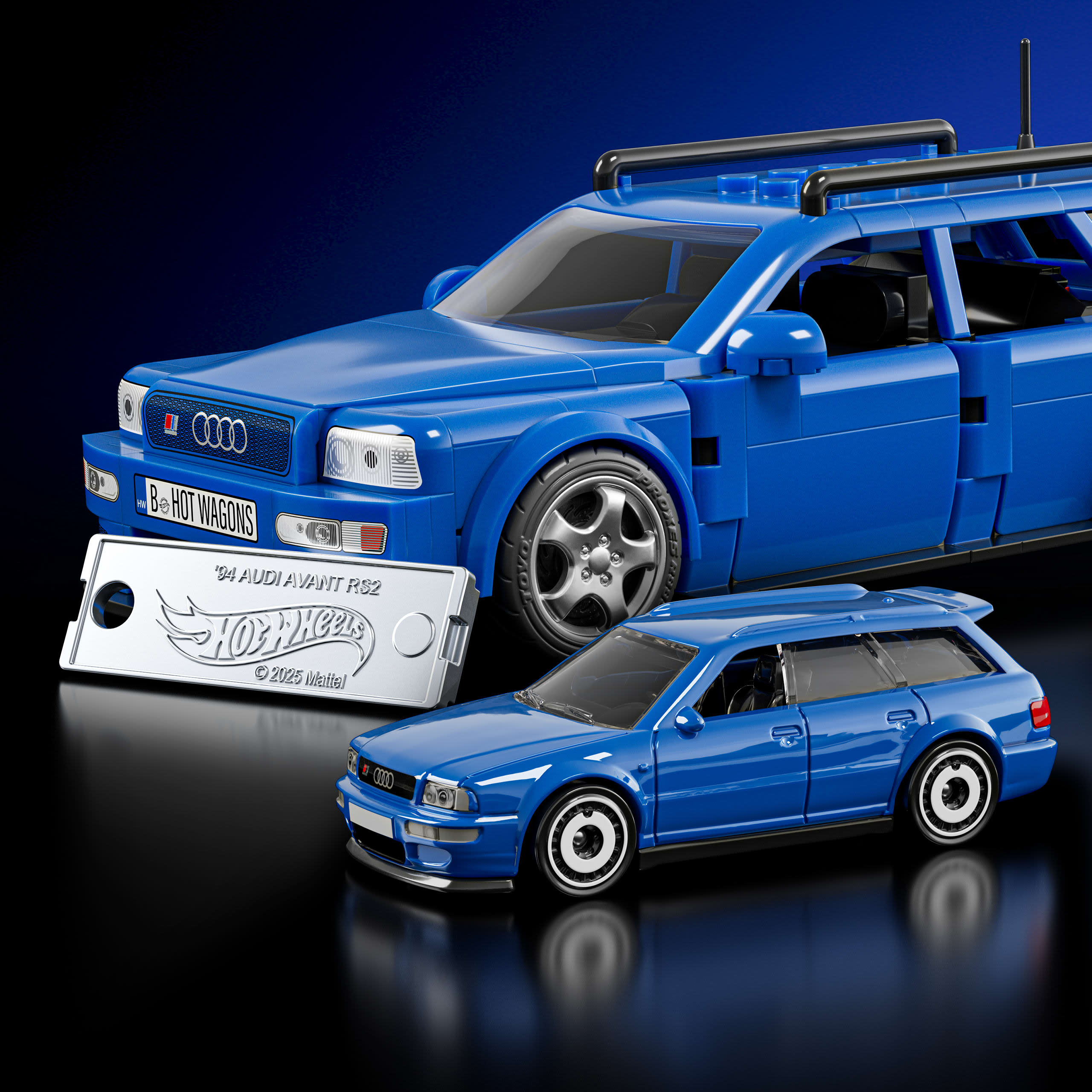 Mattel Brick Shop Hot Wheels '94 Audi Avant RS2 Building Toy Kit