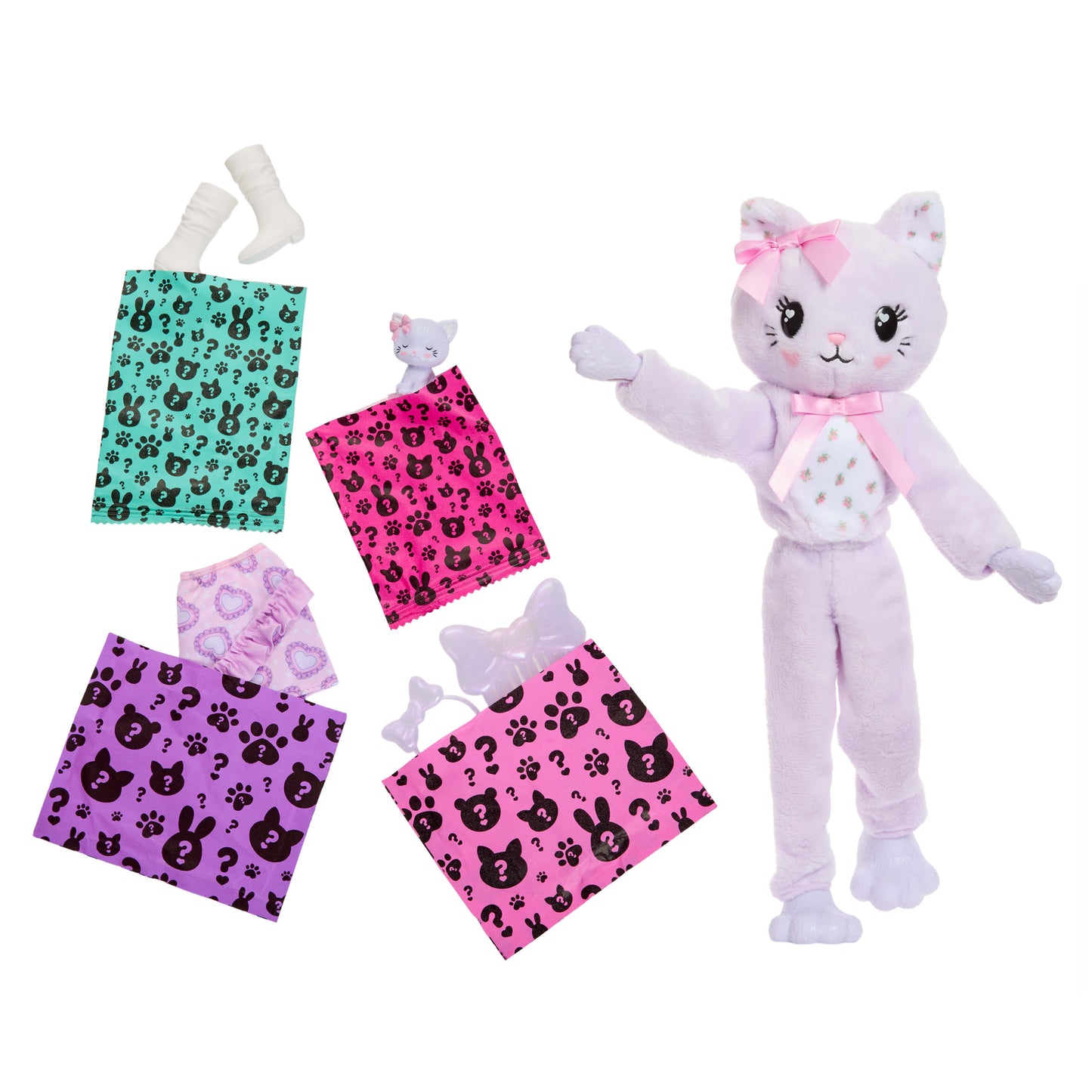 Care Bears Barbie Cutie Reveal Doll - Purple Kitten