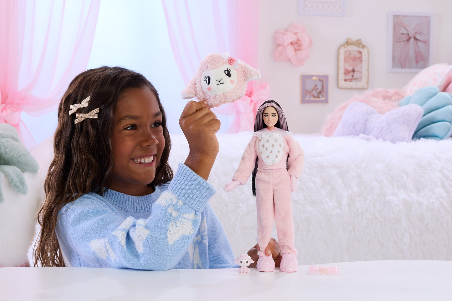 Care Bears Barbie Cutie Reveal Doll - Pink Lamb