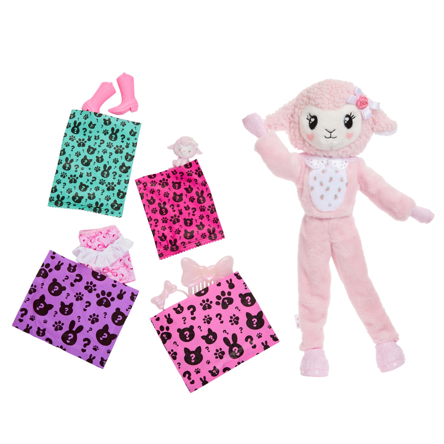 Care Bears Barbie Cutie Reveal Doll - Pink Lamb
