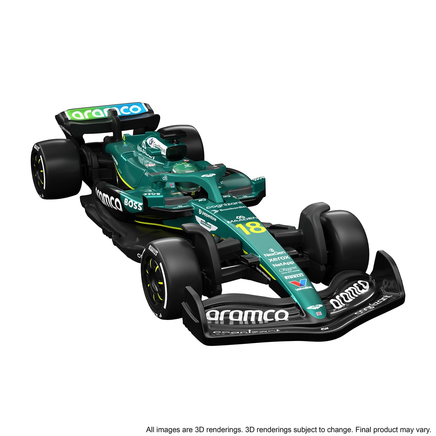 Hot Wheels Premium Collectible Aston Martin Aramco Formula One Team Car- Lance Stroll
