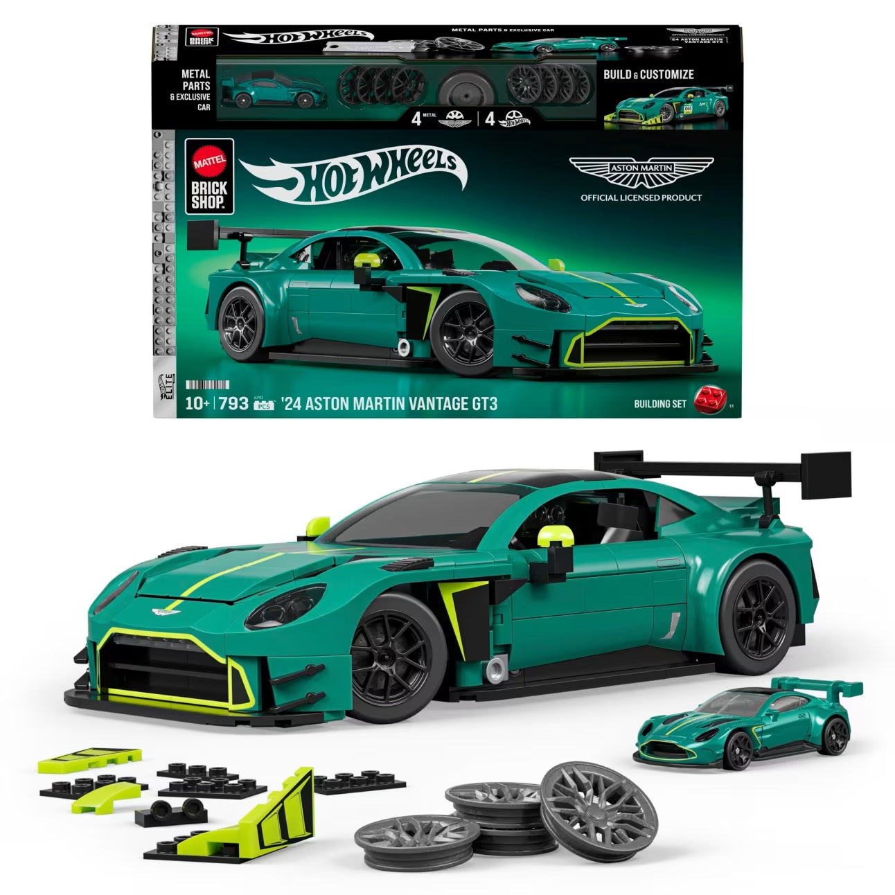 Mattel Brick Shop Hot Wheels ’24 Aston Martin Vantage GT3