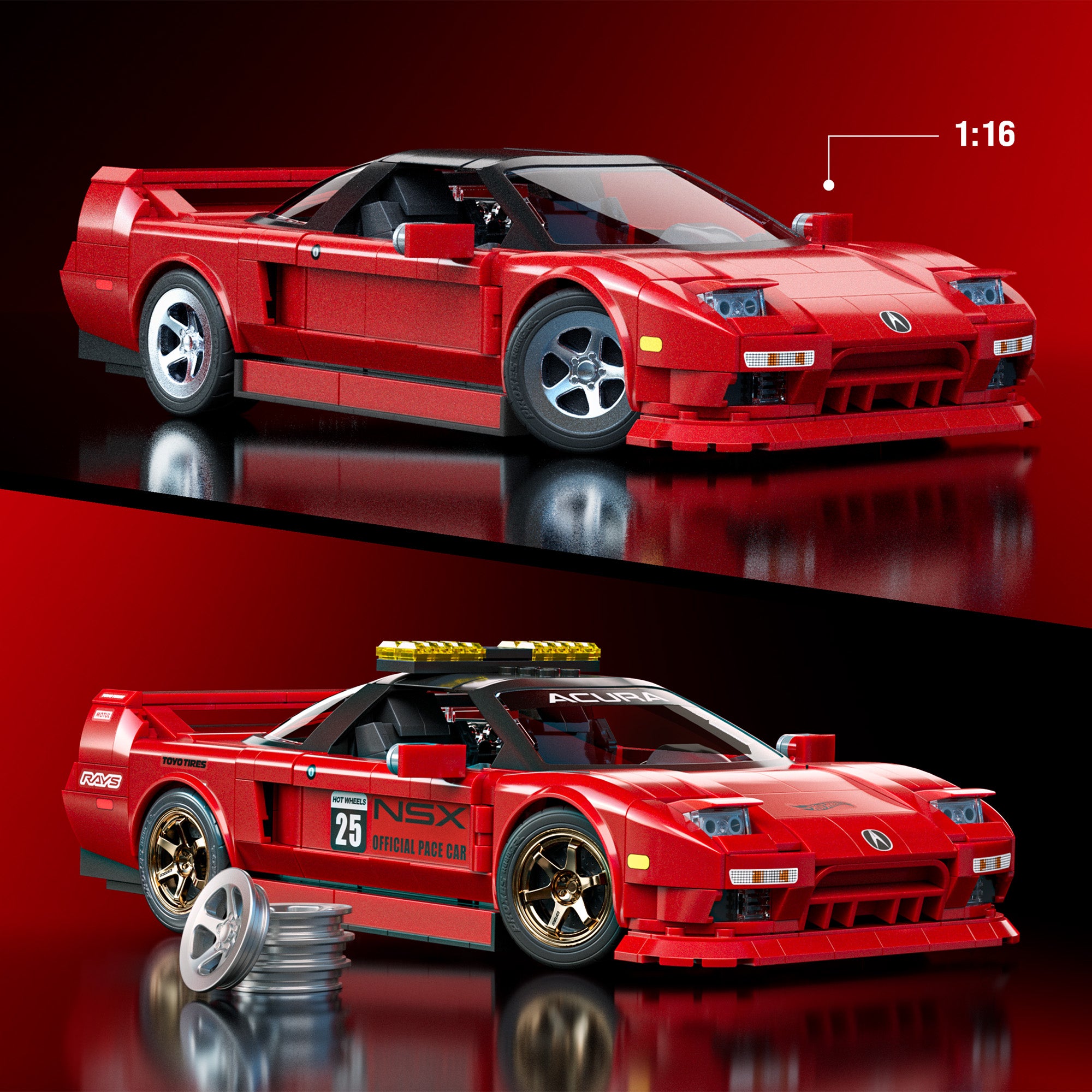 Mattel Brick Shop Hot Wheels '90 Acura NSX Building Set – Shop