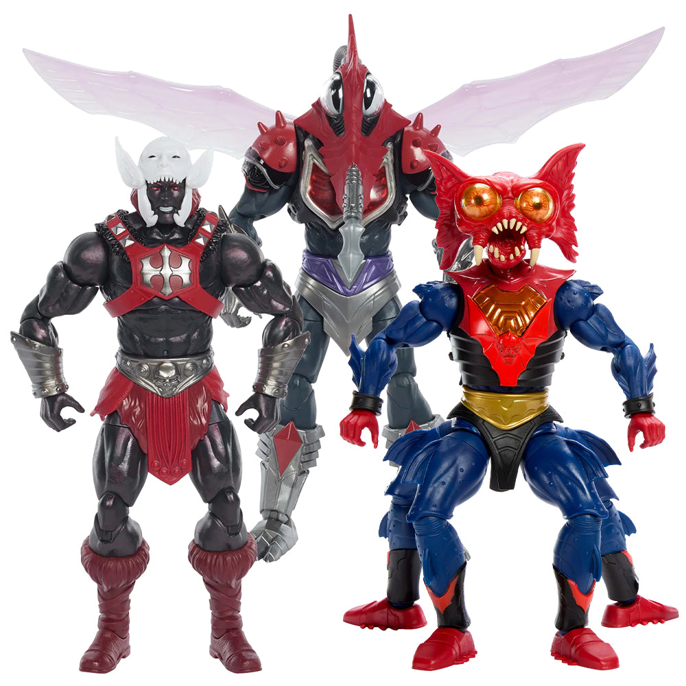 Bundle: MOTU Masterverse 3 Pack Action Figures - Anti-Eternia He-Man, Mantenna & Mosquitor