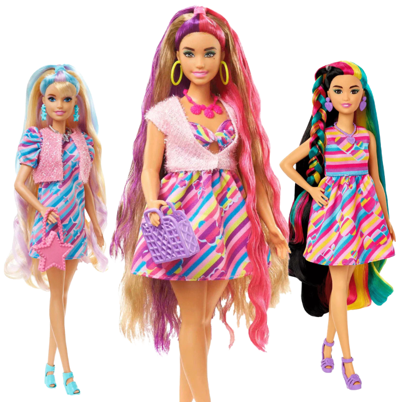 Bundle: Barbie Totally Hair Doll - 3 Assorted* Dolls