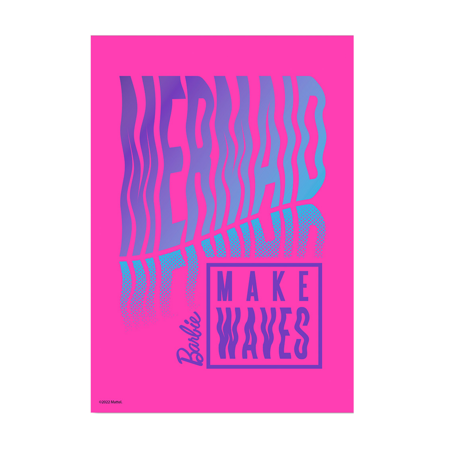 Barbie Mermaid Power Make Waves A3 Wall Art
