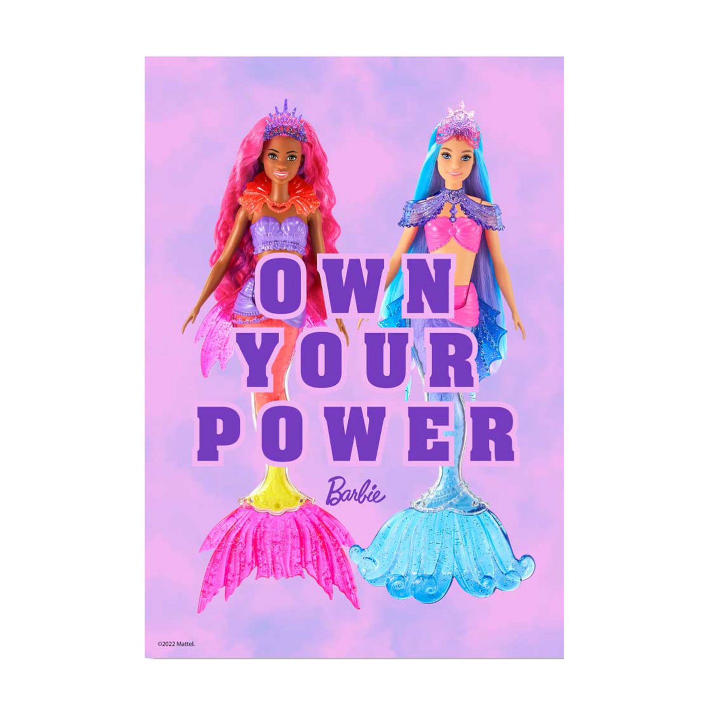 Barbie Mermaid Power Own Your Power Dolls A3 Wall Art