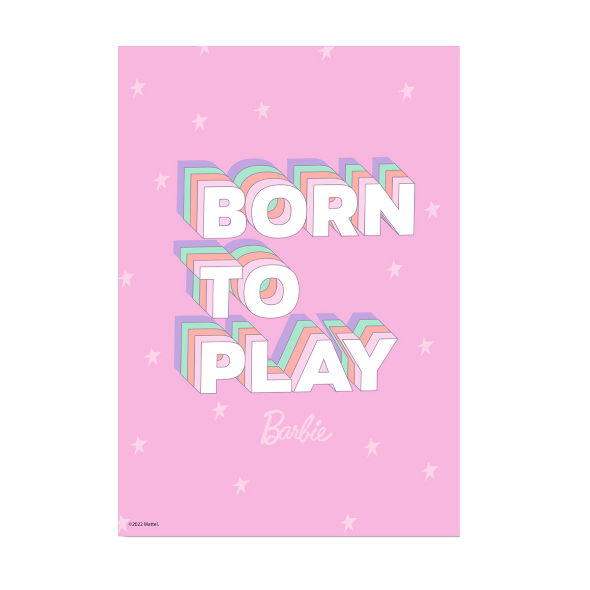 Barbie Pink Born To Play A3 Wall Art