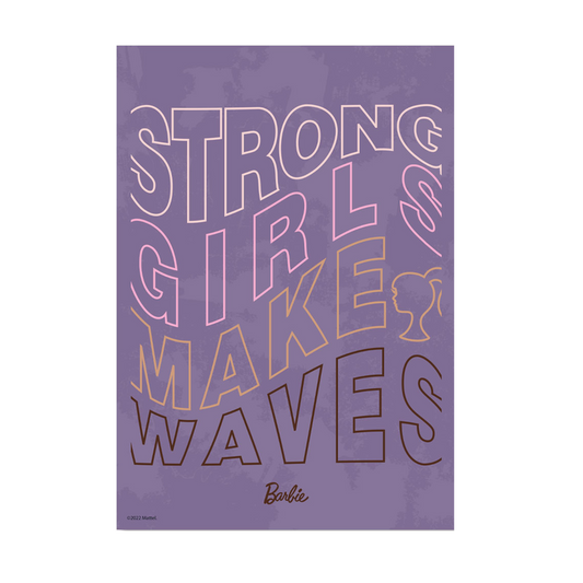 Barbie Strong Girls Make Waves A3 Wall Art