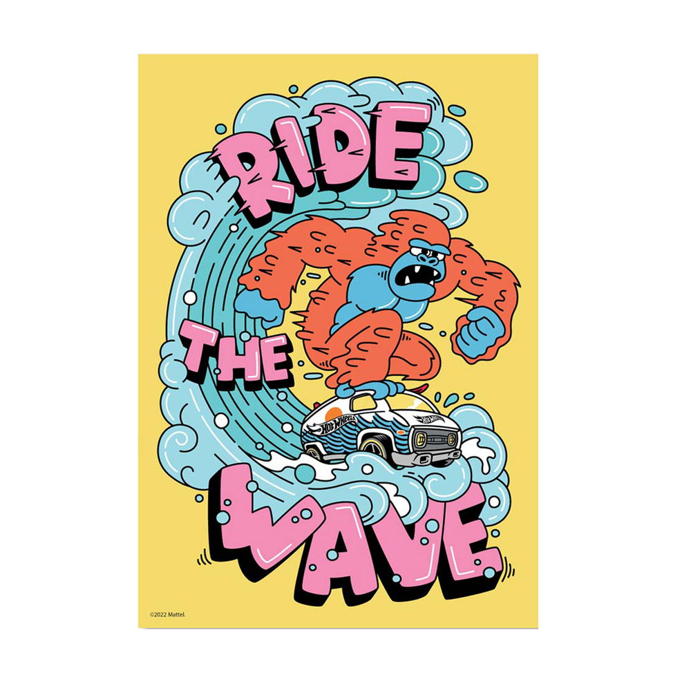 Hot Wheels Ride the Wave A3 Wall Art Shop Mattel Australia