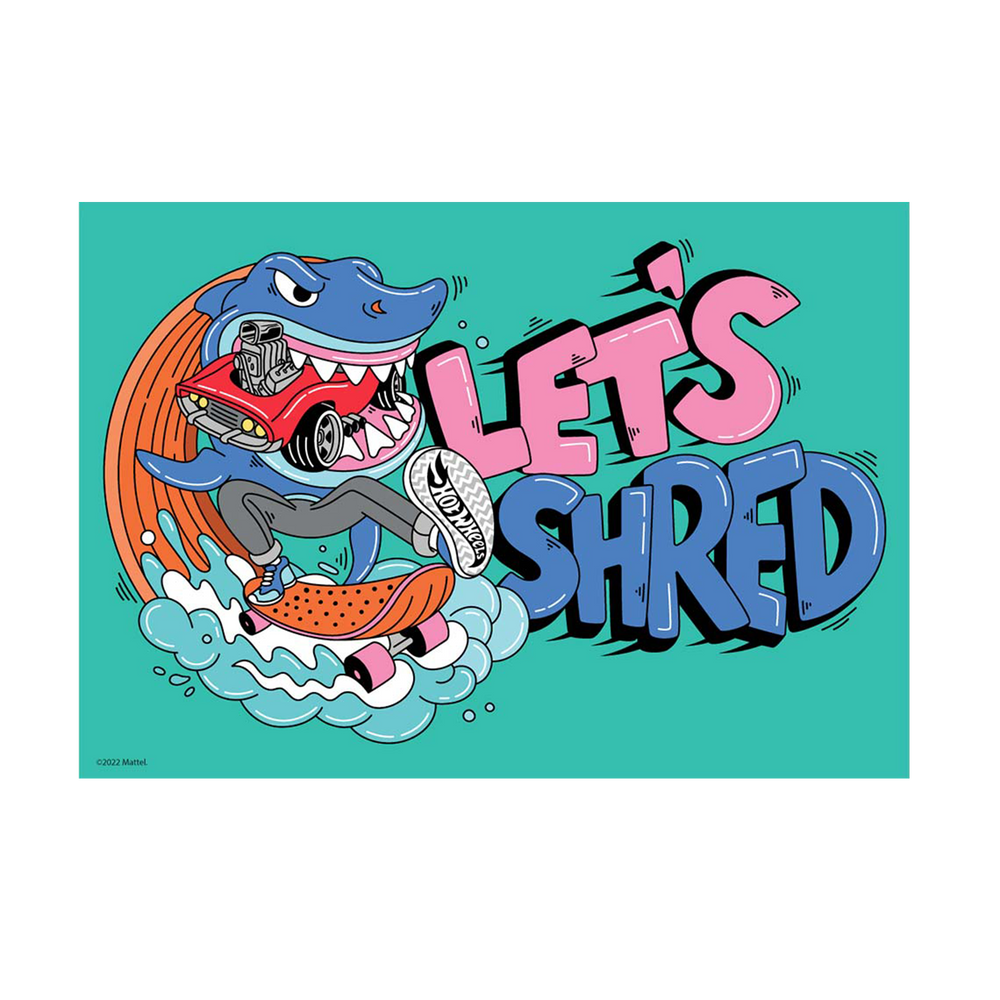 Hot Wheels Let's Shred A3 Wall Art Shop Mattel Australia