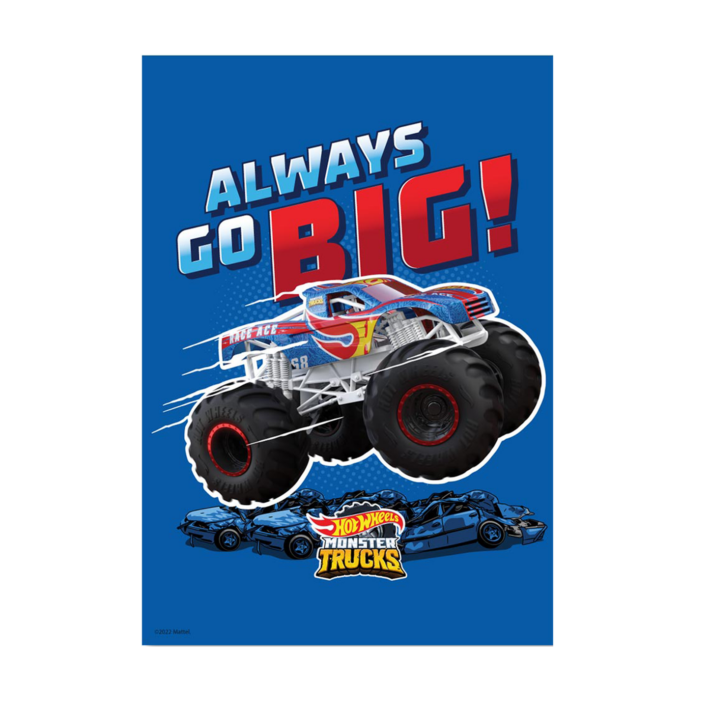 Hot Wheels Monster Trucks Always Go Big A3 Wall Art