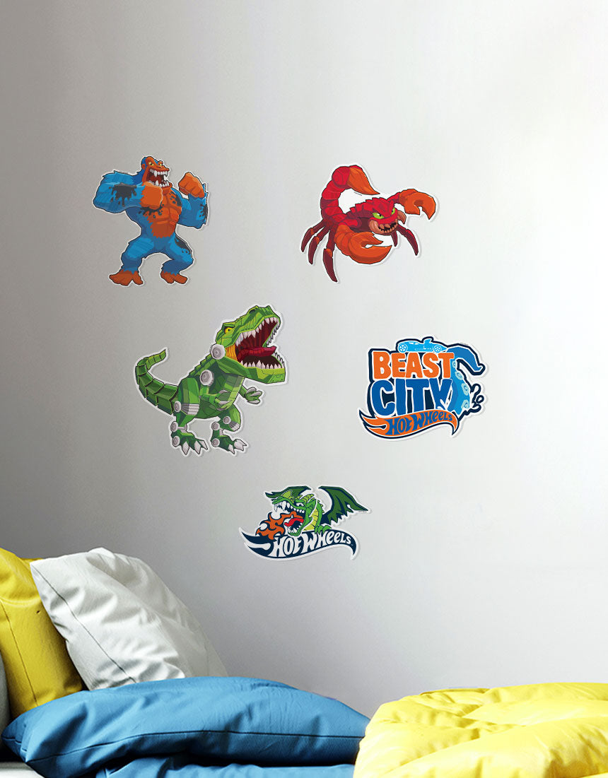 Hot Wheels City Creatures Removable Wall Decals