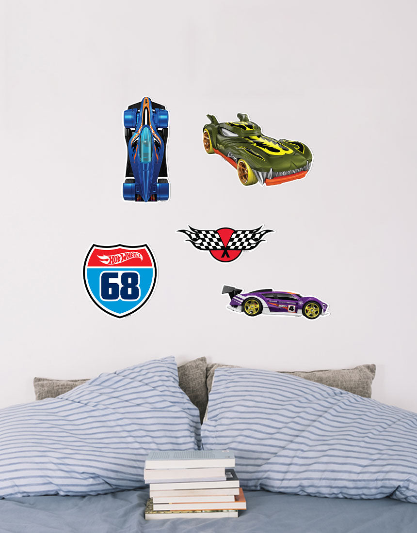 Hot Wheels Core Removable Wall Decals
