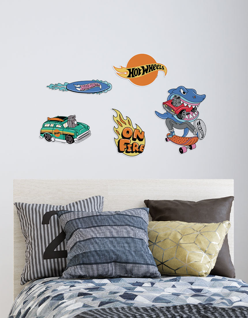 Hot Wheels Ride The Wave Removable Wall Decals