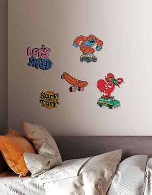 Hot Wheels Ride The Wave Removable Wall Decals