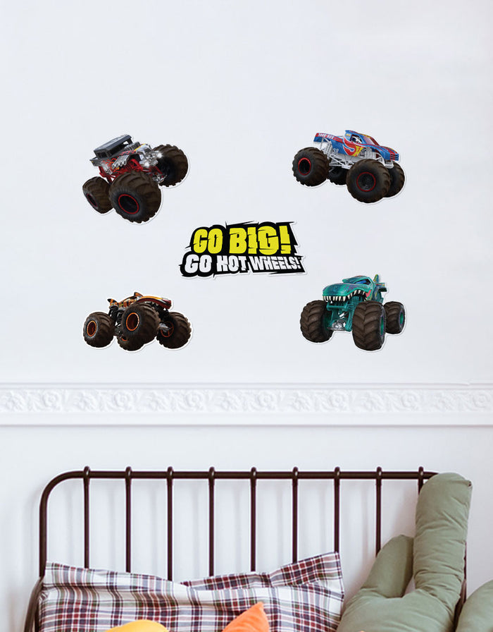 Hot Wheels Monster Trucks Removable Wall Decals