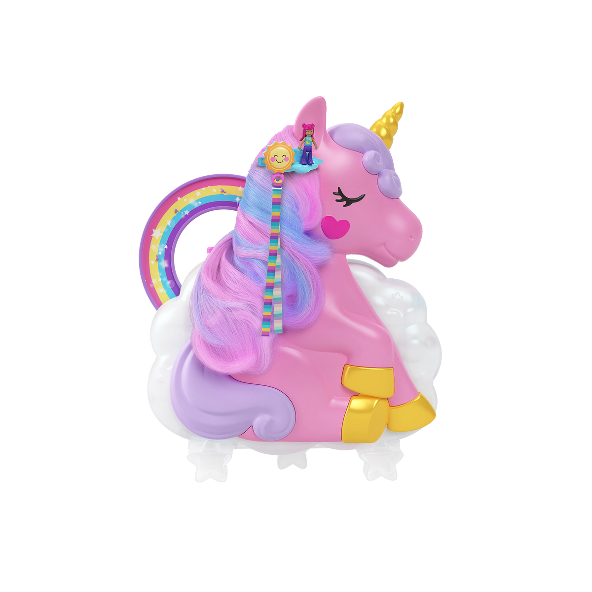 POLLY POCKET Rainbow Unicorn Salon