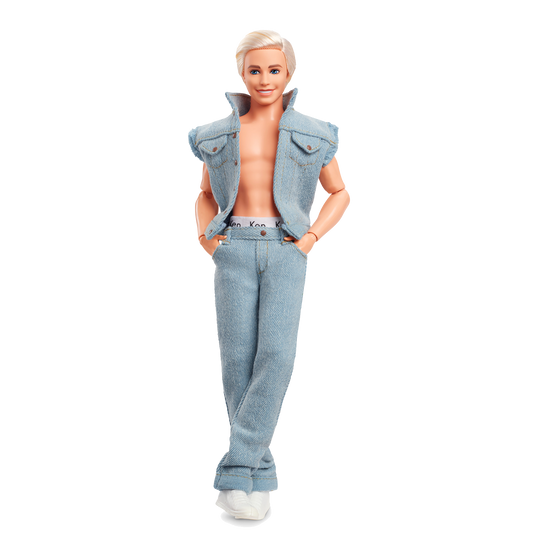 Barbie Movie Ken Doll Wearing Denim Matching Set