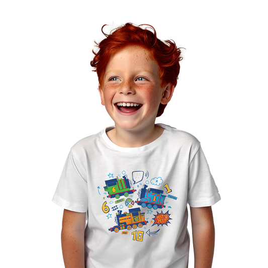 Thomas & Friends Percy, Thomas & Nia Boys White Tee