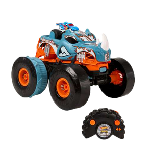 Hot Wheels Monster Trucks HW Transforming Rhinomite RC In 1:12 Scale With 1:64 Scale Toy Truck