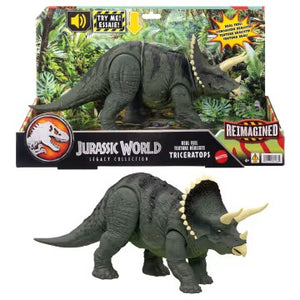 Jurassic World Reimagined Real Feel Triceratops Roaring Dinosaur Figure
