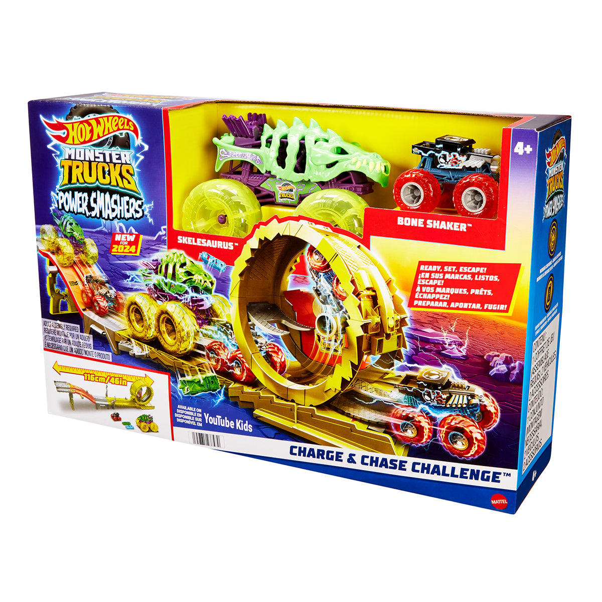 Hot Wheels Monster Trucks Power Smashers Charge Chase Challenge Trac Shop Mattel Australia