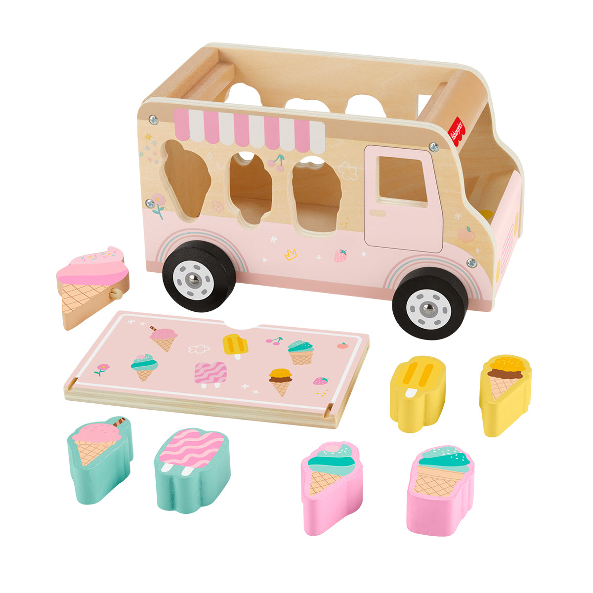 Fisher-Price Wooden Ice Cream Shape Sorter Set