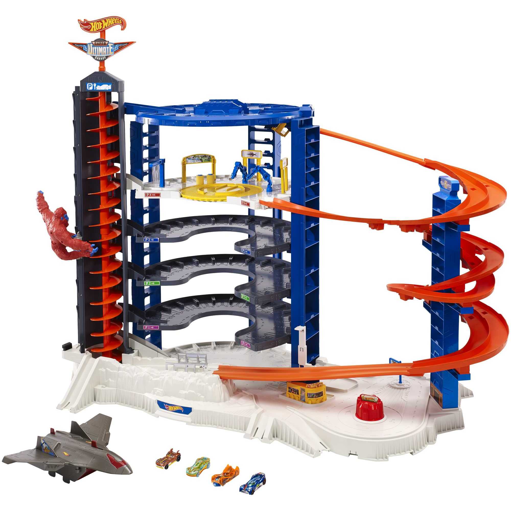 Hot wheels rooftop race garage best sale exclusive playset