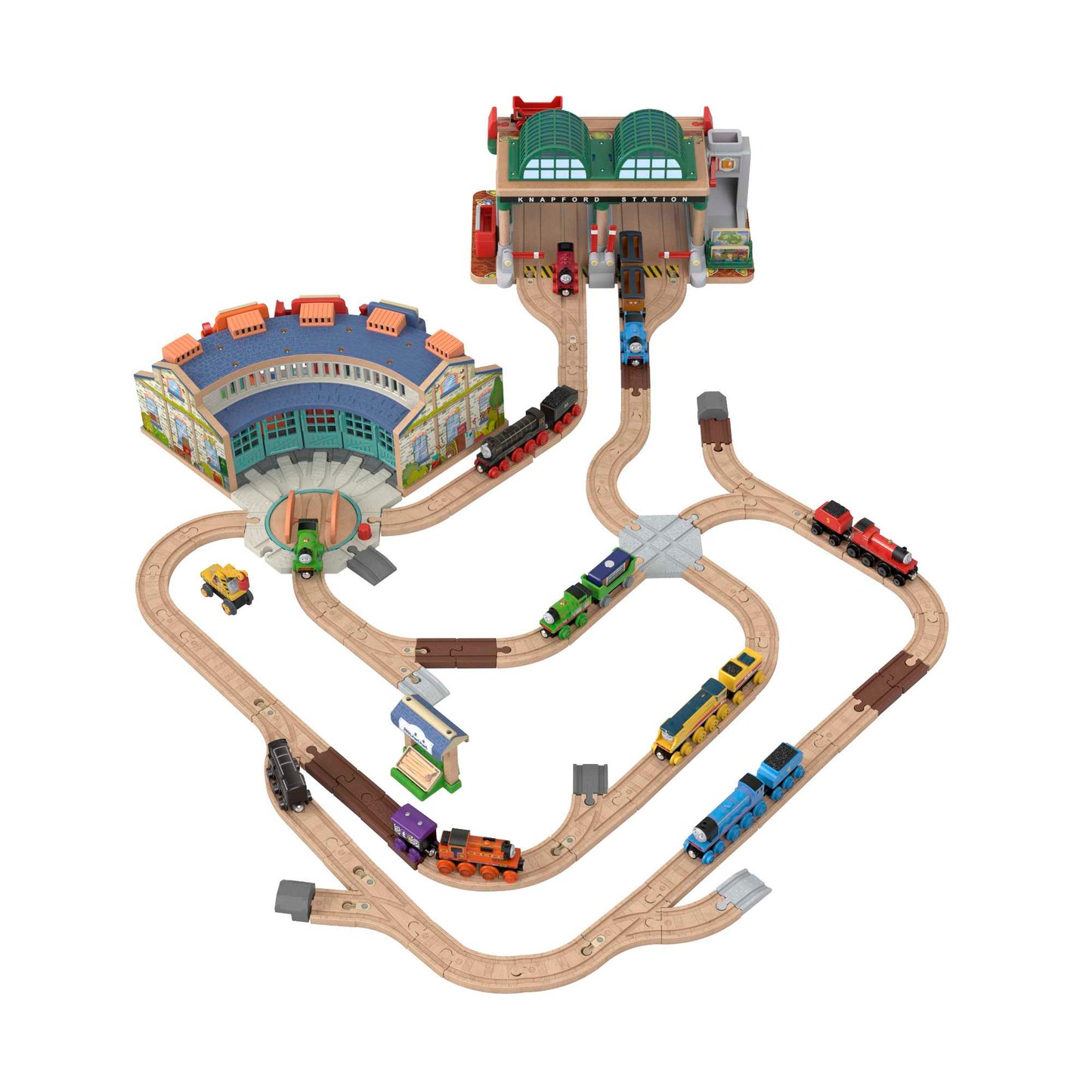Fisher-Price Thomas & Friends Wooden Railway Tidmouth Sheds Starter Train Set