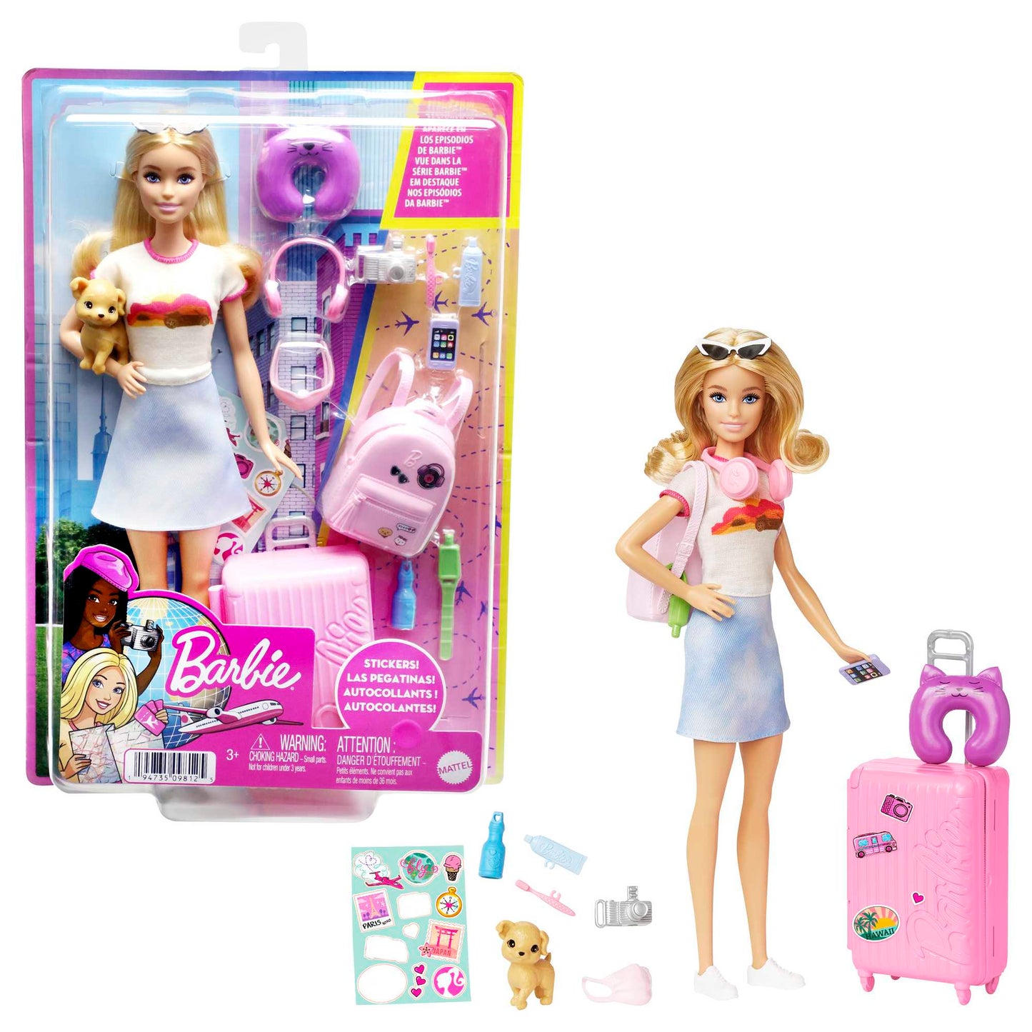 Barbie Malibu Doll Travel Set