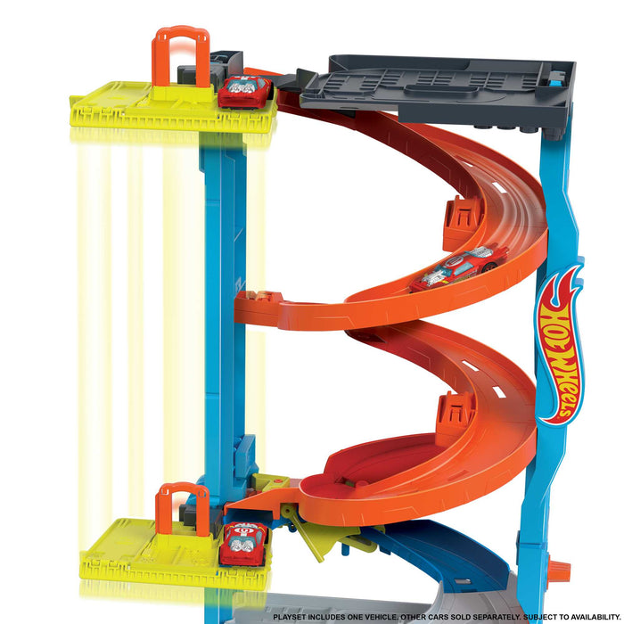 Hot Wheels City Transforming Race Tower Playset, Track Set with 1 Toy Car 