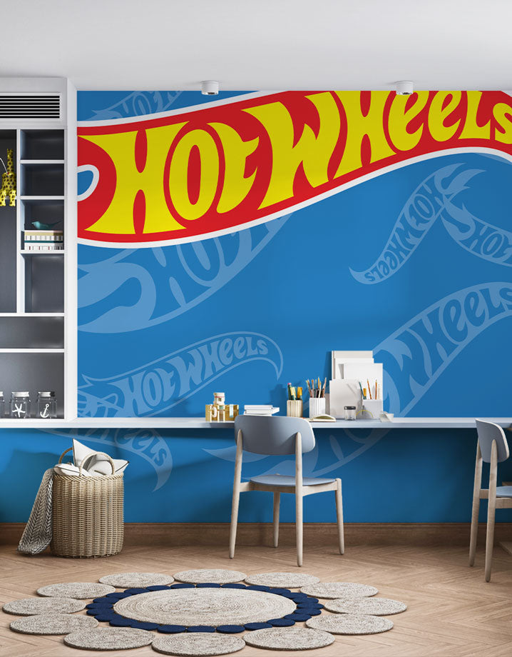 Hot Wheels Monster Trucks Bold Logo Wallpaper Mural